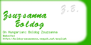 zsuzsanna boldog business card